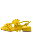 Django & Juliette Pellas Daisy Detail Sandals Yellow Patent Leather