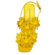 Django & Juliette Pellas Daisy Detail Sandals Yellow Patent Leather