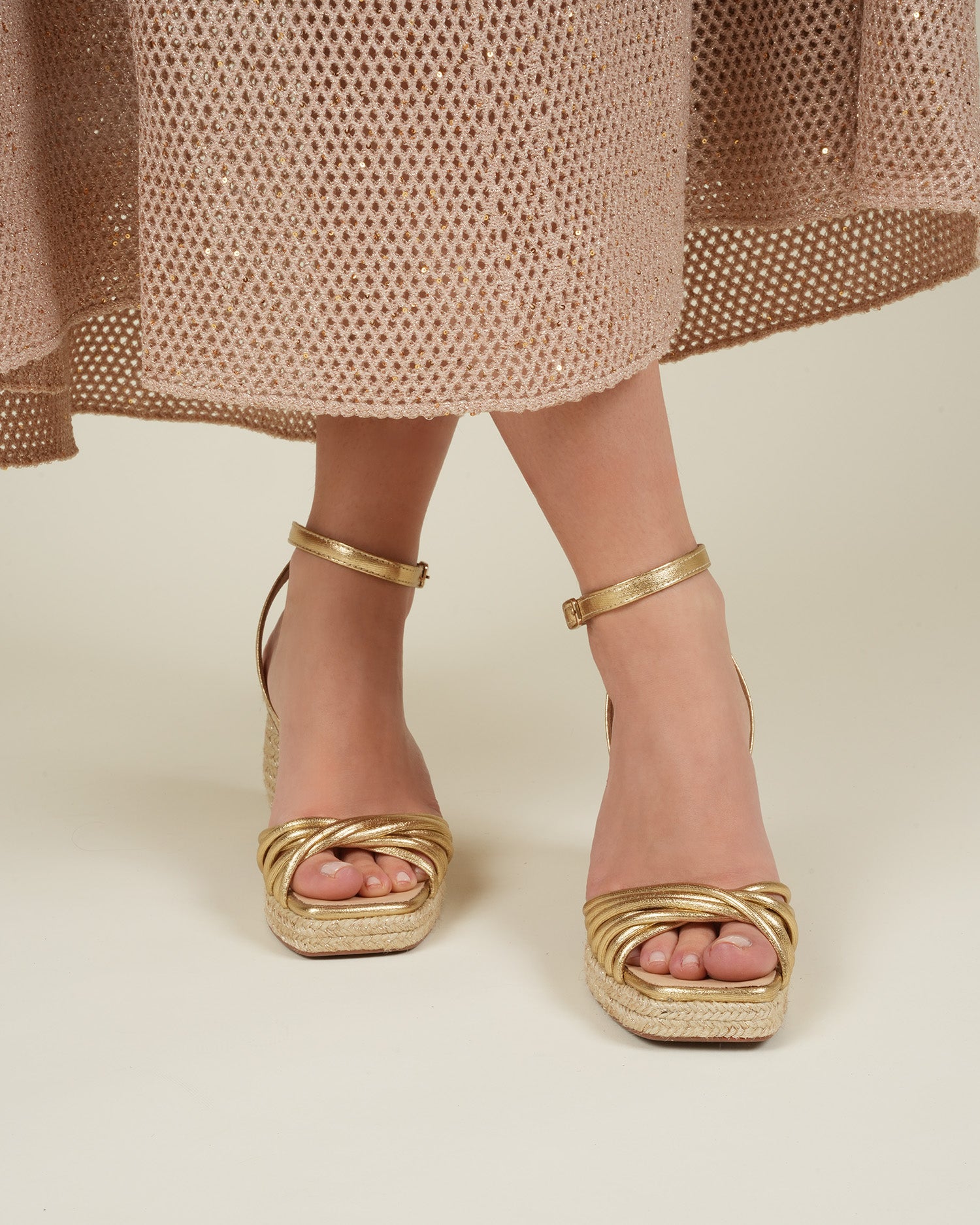 Gaimo Isolde Espadrille Heels Odin Opalo Gold