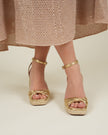 Gaimo Isolde Espadrille Heels Odin Opalo Gold