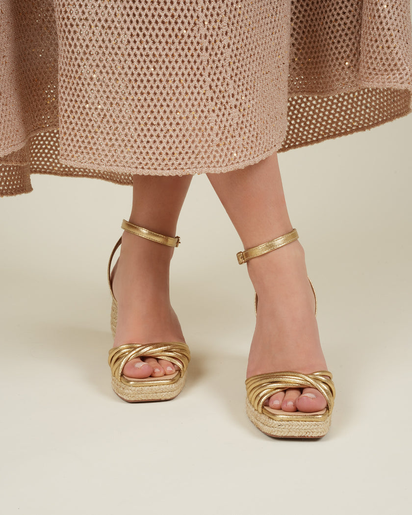 Gaimo Isolde Espadrille Heels Odin Opalo Gold