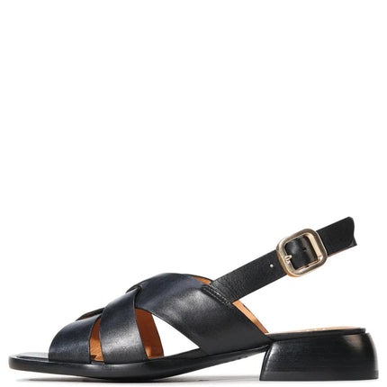 EOS Ikari Slingback Sandal Black Leather