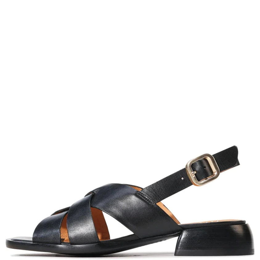 EOS Ikari Slingback Sandal Black Leather