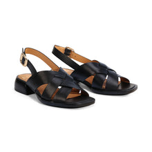 Load image into Gallery viewer, EOS Ikari Slingback Sandal Black Leather
