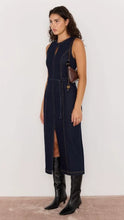 Load image into Gallery viewer, MINKPINK Raya Denim Belted Midi Dress Indigo
