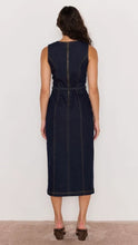 Load image into Gallery viewer, MINKPINK Raya Denim Belted Midi Dress Indigo
