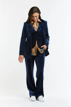Load image into Gallery viewer, Italian Star Jets Velvet Jacket Navy
