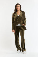 Load image into Gallery viewer, Italian Star Jets Velvet Vest Khaki
