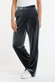 Italian Star Jets Velvet Pant Grey