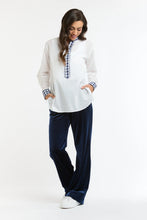 Load image into Gallery viewer, Italian Star Jets Velvet Pant Navy
