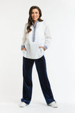 Italian Star Jets Velvet Pant Navy