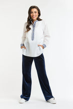 Load image into Gallery viewer, Italian Star Jets Velvet Pant Navy
