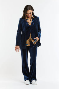 Italian Star Jets Velvet Vest Navy