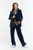 Italian Star Jets Velvet Vest Navy