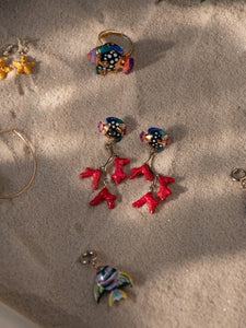 Nach Coral Fish Stud Earrings