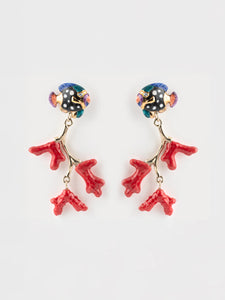 Nach Coral Fish Stud Earrings