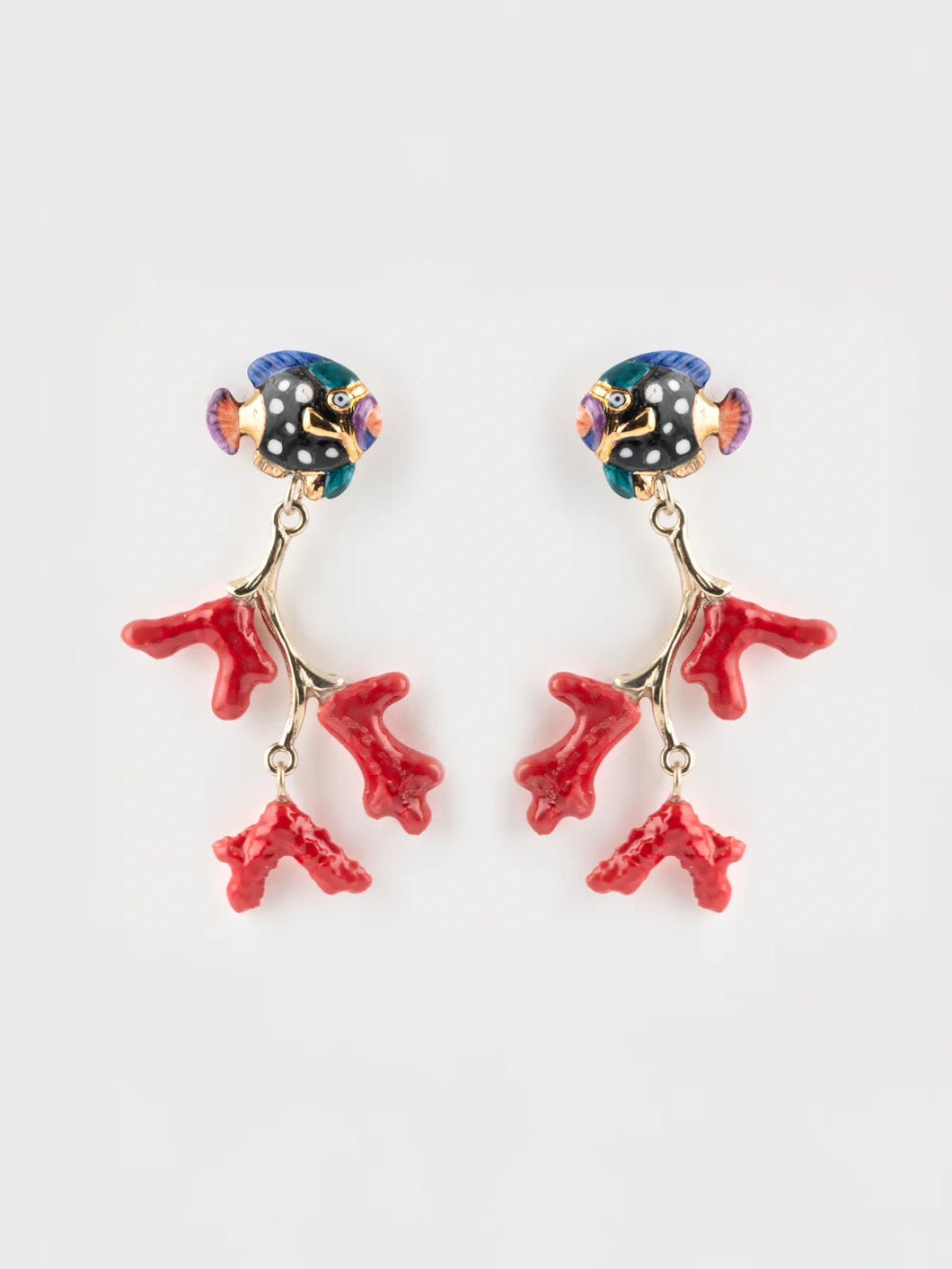 Nach Coral Fish Stud Earrings