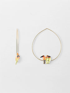 Nach African Bee Eater Trio Hoop Earrings