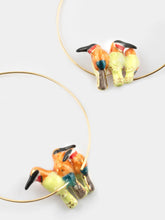Load image into Gallery viewer, Nach African Bee Eater Trio Hoop Earrings
