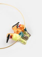 Load image into Gallery viewer, Nach African Bee Eater Trio Hoop Earrings
