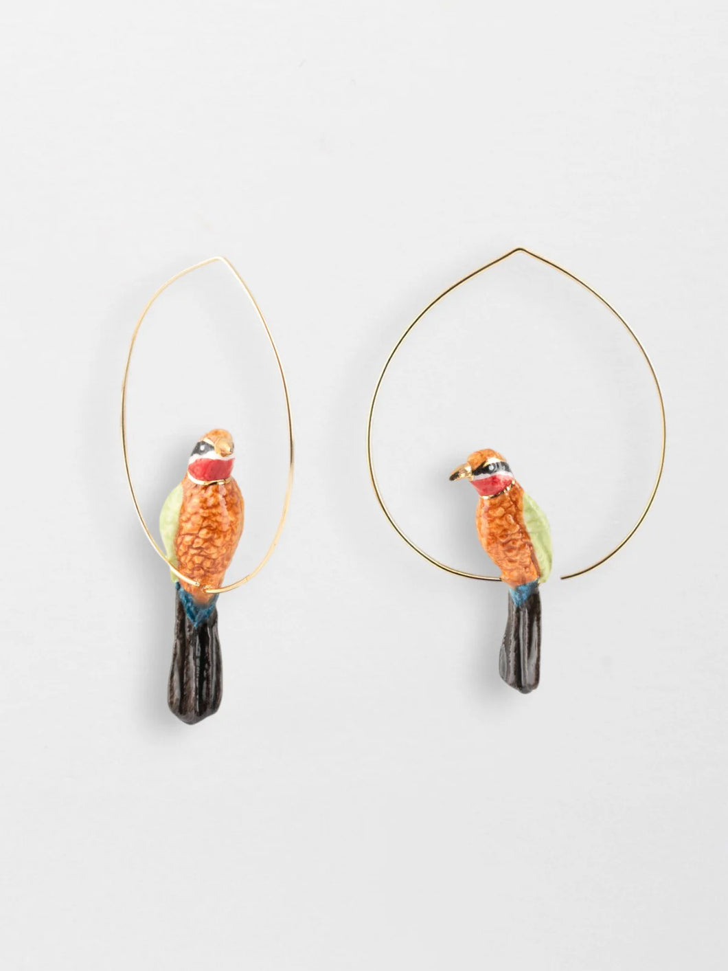Nach African Bee Eater Hoop Earrings