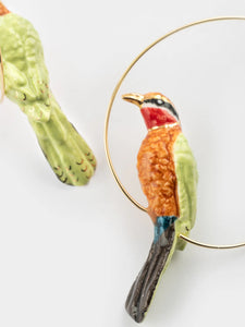 Nach African Bee Eater Hoop Earrings