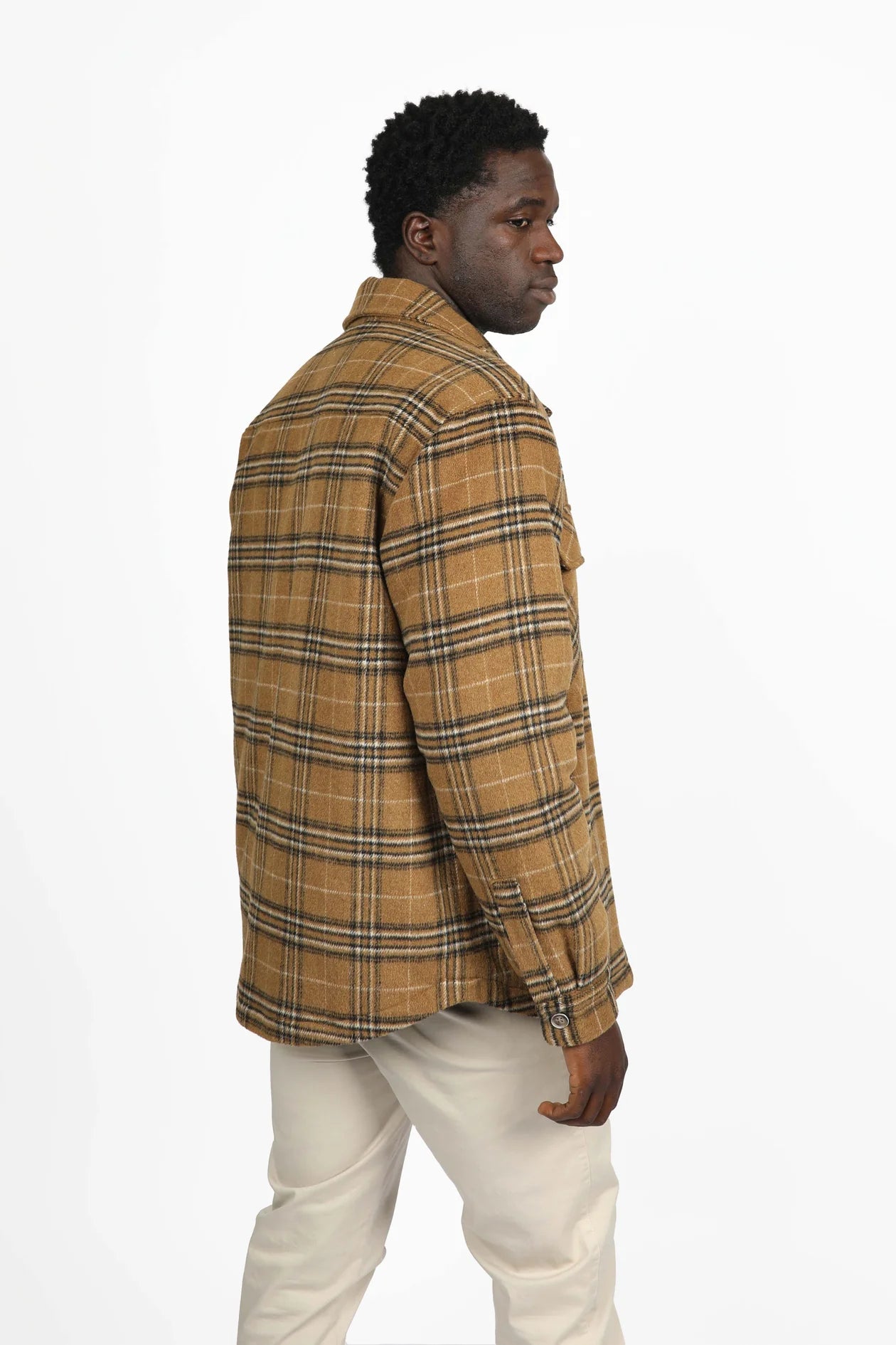 James Harper JHJ109 Brown Check Padded Coat