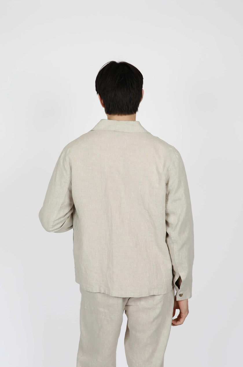James Harper Semi Lined Shirt Jacket Pebble