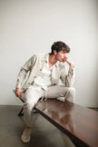 James Harper Semi Lined Shirt Jacket Pebble