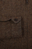 James Harper JHJ155 Herringbone Zip Jacket Brown