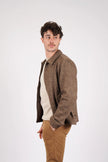 James Harper JHJ155 Herringbone Zip Jacket Brown