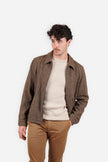 James Harper JHJ155 Herringbone Zip Jacket Brown