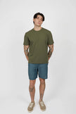 James Harper Linen Relaxed Waist Short Bluesteel