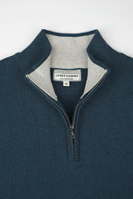 Load image into Gallery viewer, James Harper 1/4 Zip Marle Knit Blue
