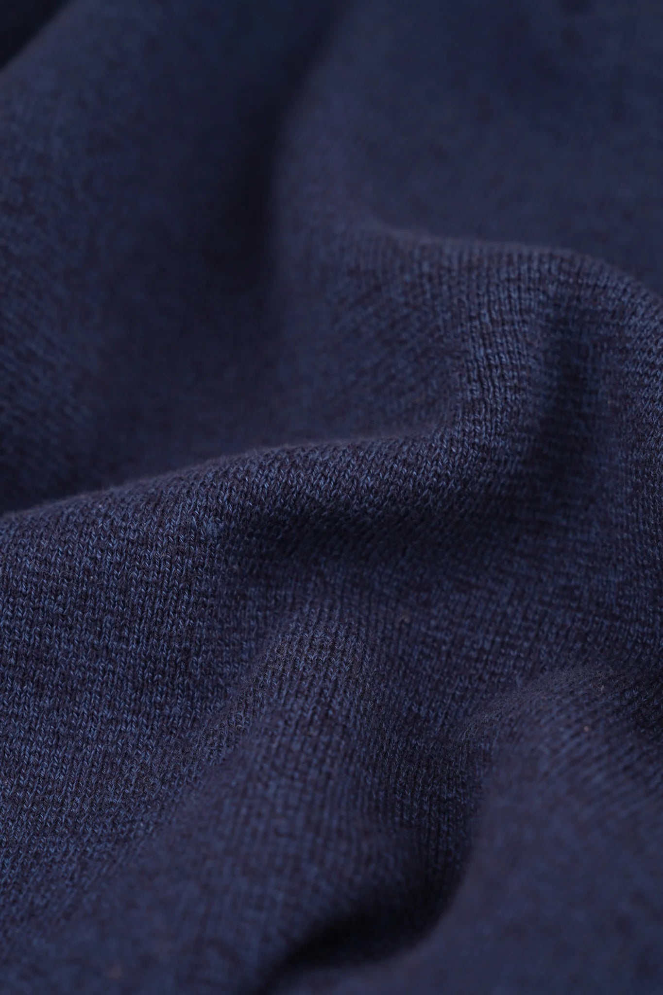 James Harper 1/4 Zip Marle Knit Blue