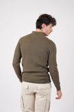 James Harper 1/4 Zip Marle Knit Olive
