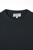 James Harper JHK85 Fine Cable Knit Petrol