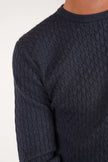 James Harper JHK85 Fine Cable Knit Petrol
