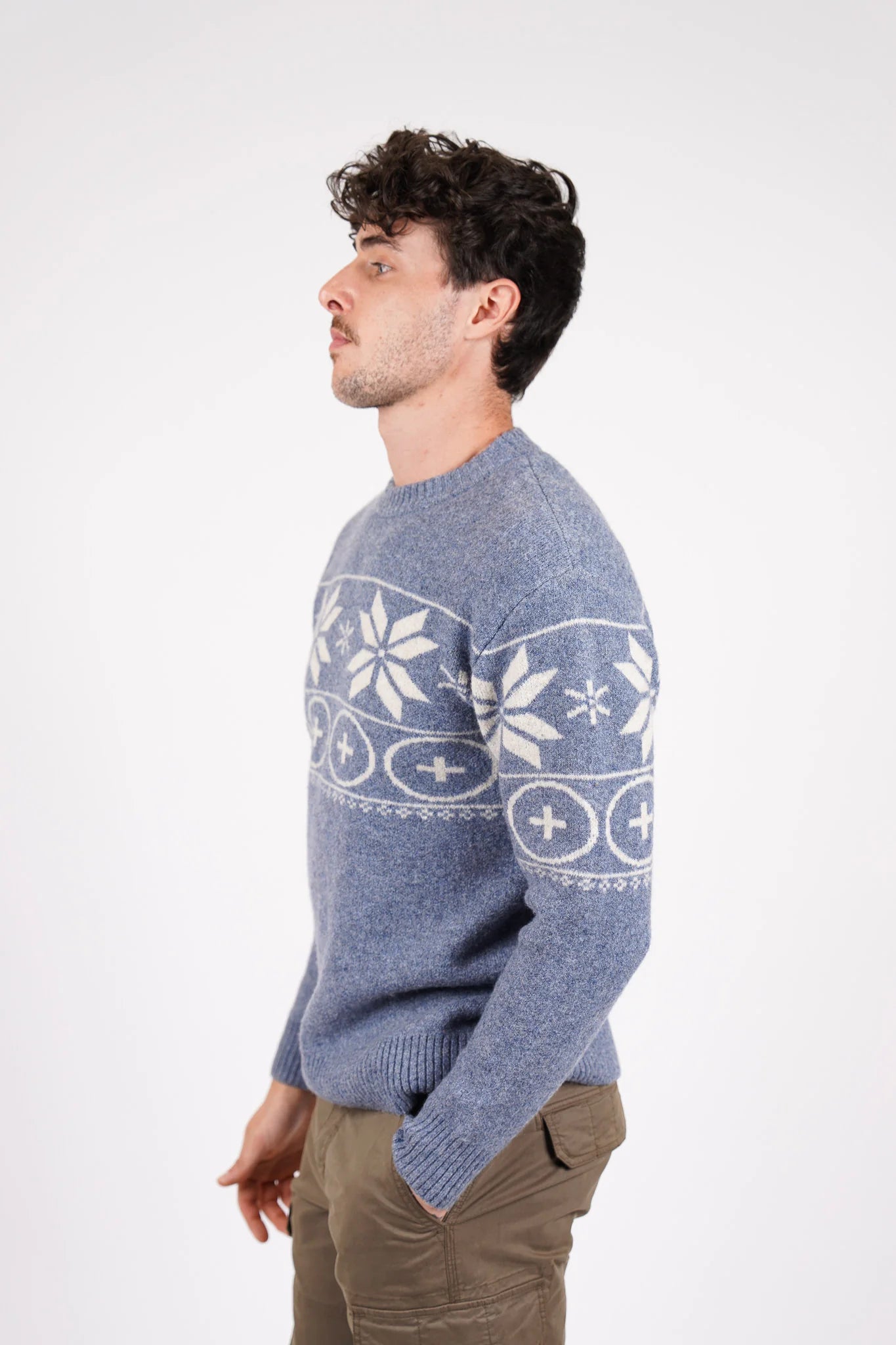 James Harper Nordic Knit Indigo