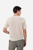 James Harper Crew Neck Tee Natural Marle
