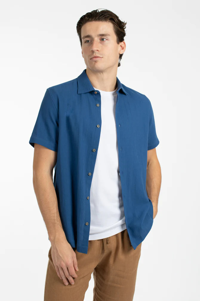 James Harper JHS505 S/S Shirt Blue