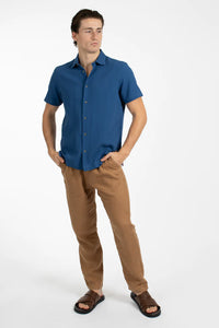 James Harper JHS505 S/S Shirt Blue