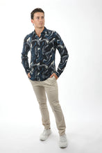 Load image into Gallery viewer, James Harper JHS540 Viscose LS Shirt Earth Navy
