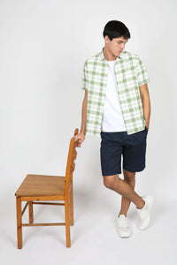 James Harper JHS556 S/S Check Shirt Forest