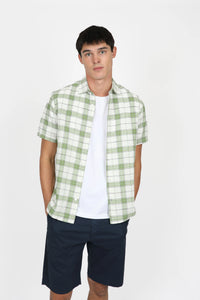 James Harper JHS556 S/S Check Shirt Forest