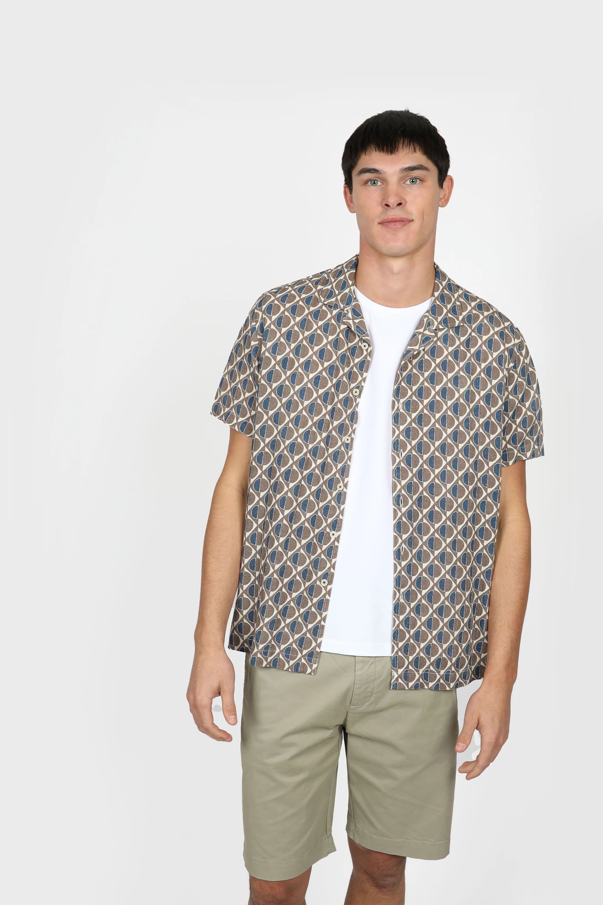 James Harper JHS570 S/S Cuban Collar Shirt Amalfi
