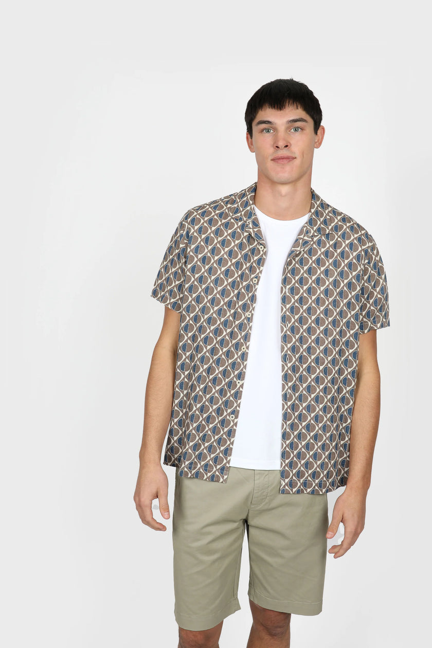 James Harper JHS570 S/S Cuban Collar Shirt Amalfi
