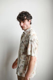 James Harper Floral Short Sleeve Watercolour Linen S/S Shirt