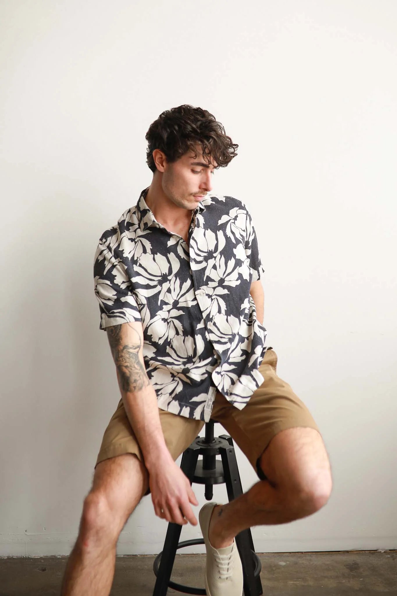 James Harper Puerto Rico Linen S/S Shirt Navy