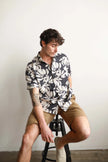 James Harper Puerto Rico Linen S/S Shirt Navy